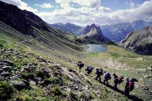 randonneurs sur un sentier