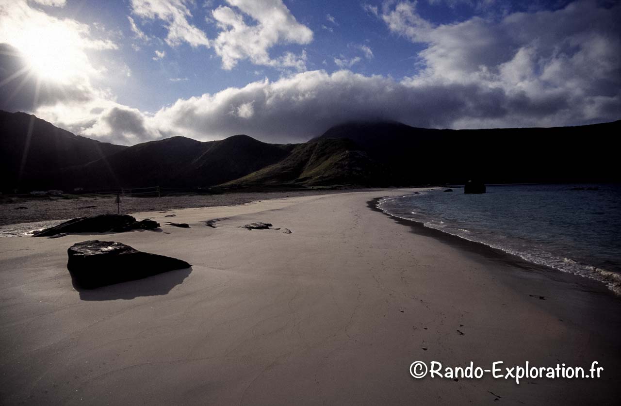 Une plage de Vik, îles Lofoten