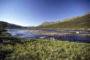 la rivière Bjøllåga-Biellok